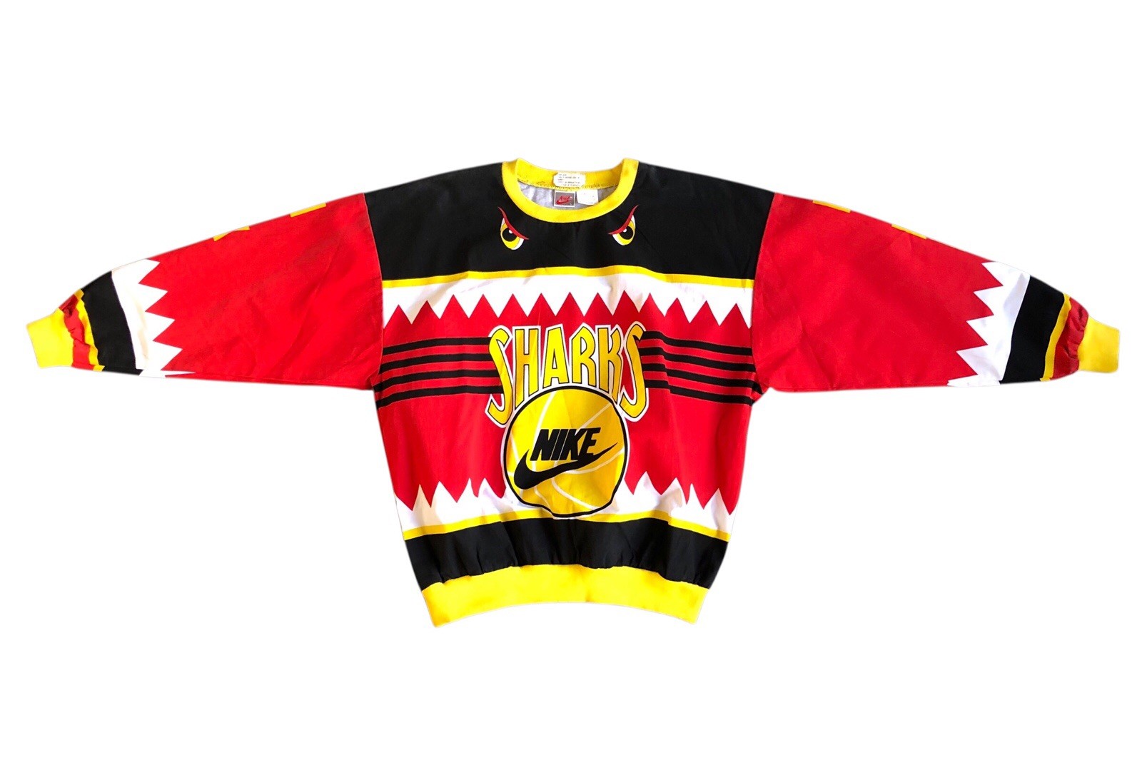Rare Vintage 80s Nike Sharks Sweatshirt - Hip Hop Style, Large image 2