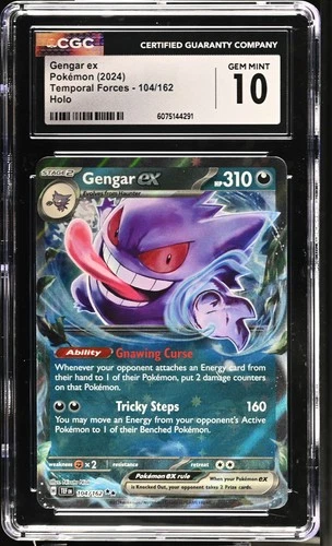 2024 Temporal Forces #104/162 Gengar ex CGC 10