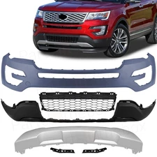 Front Bumper Cover Complete Fit For 2016 2017 Ford Explorer Limited Platinum XLT