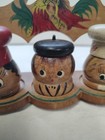 Wooden 2 1/2" Chef Salt, Pepper and Kokeshi Container On Decorative Shelf — photo 4