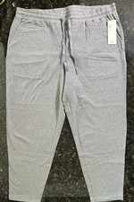NWT Eileen Fisher Cotton Stretch Jersey Slouchy Ankle Pant Moon Sz L MSRP 168