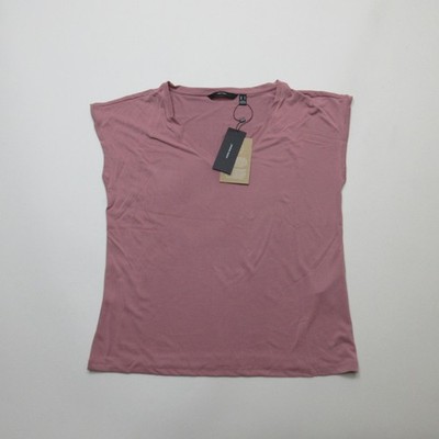 Vero Moda Damen T-Shirt V-Ausschnitt M Nostalgie Rose Tencel Modal Kurzarm Neu mit Etikett