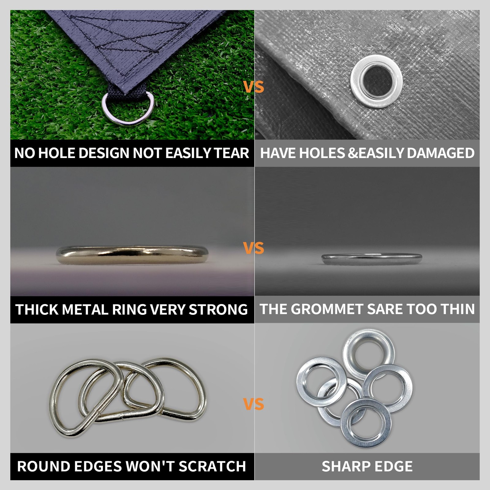 TARPAL 6x8ft Heavy Duty Waterproof Tarps 2 Pack UV D-Ring Outdoor Reinforced image 5