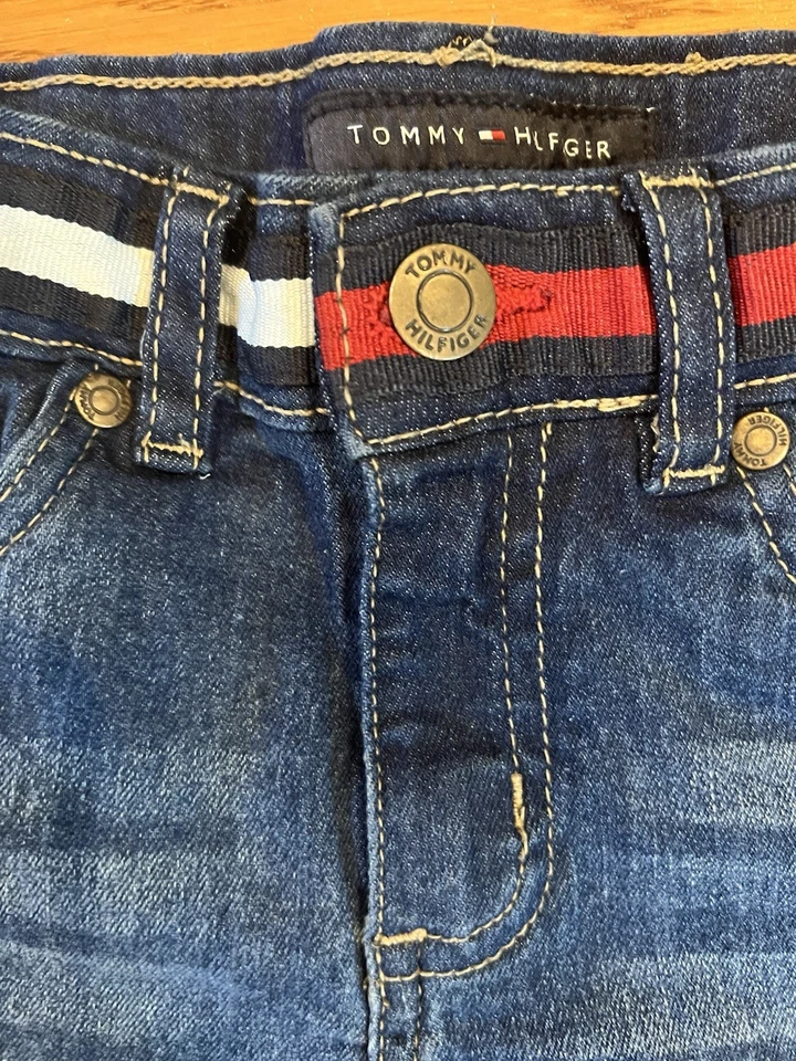 Tommy Hilfiger девочек Jean шорты - размер 7 - Hudson стирка - новый с Ярлыками - Изображение 2 из 4