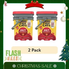 (2 pack) Purina Tidy Cats 24/7 Clumping Cat Litter, Low Dust, Deodorizing, 35 lb