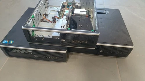 CASE sff hp + scheda madre + alimentatore + dissipatore cpu  lotto 3 pz