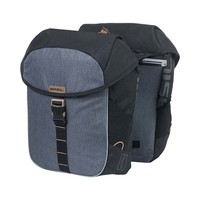 Basil Miles - Doppelte Fahrradtasche Mik - 34 Liter - Grau/Schwarz