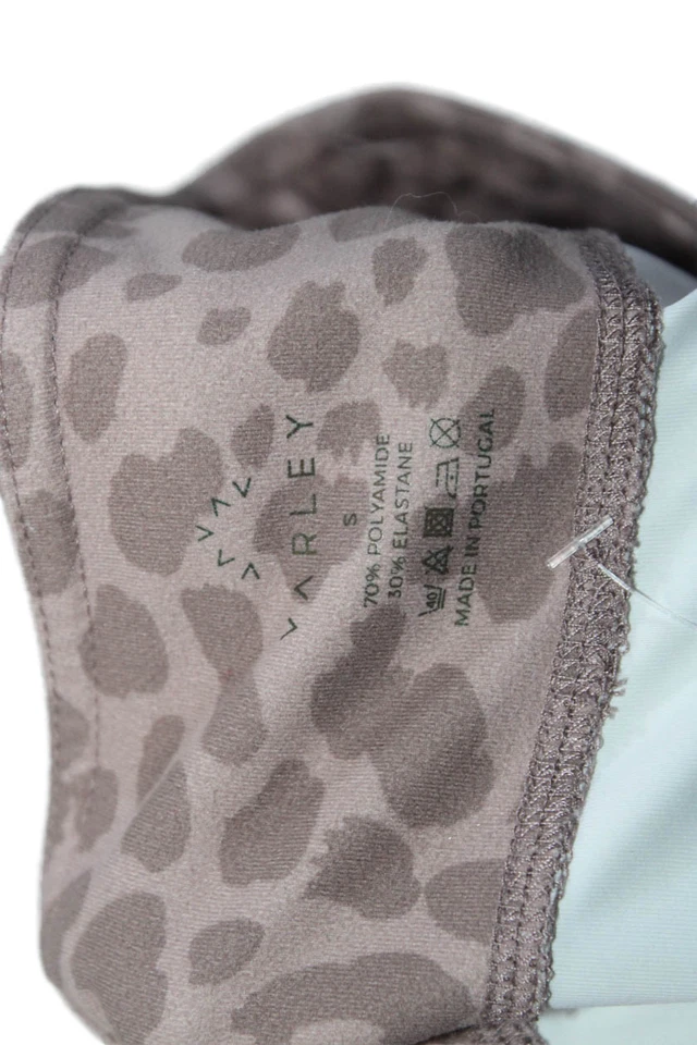 Leggings Varley para mujer tiro alto panel de malla estampado de leopardo púrpura talla S Foto 4 de 4
