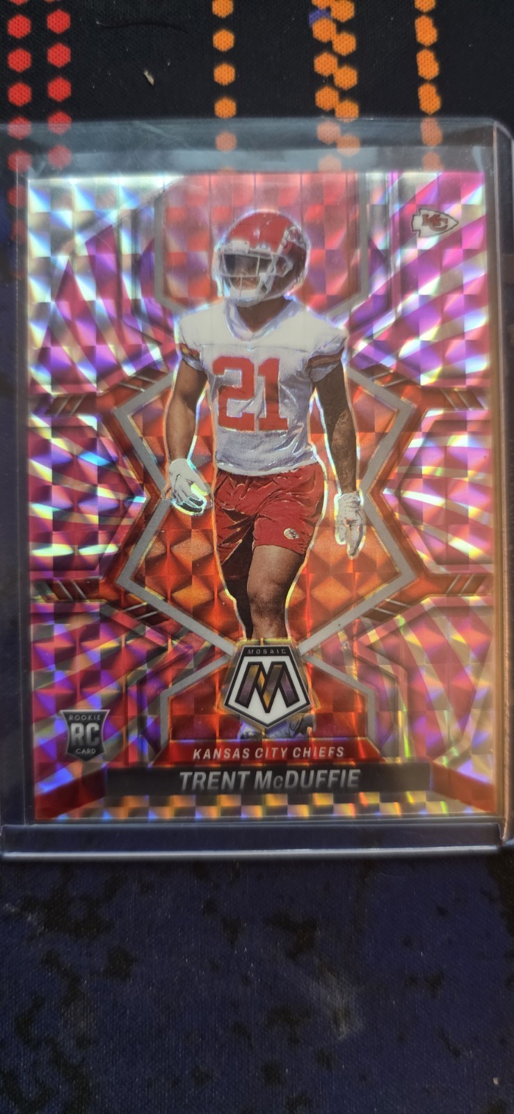 2022 Mosaic Trent McDuffie Numbered 7/11 Rookie Card #371 KC Chiefs/Rams