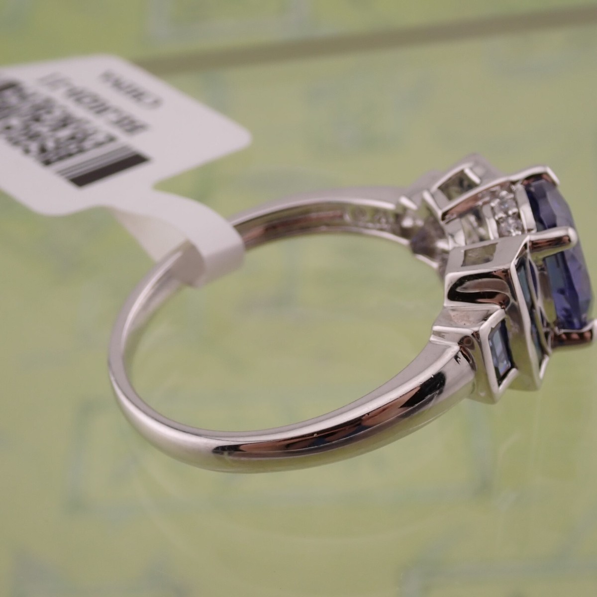JTV Bella Luce Esotica Tanzanite CZ Sterling Silver Size 11