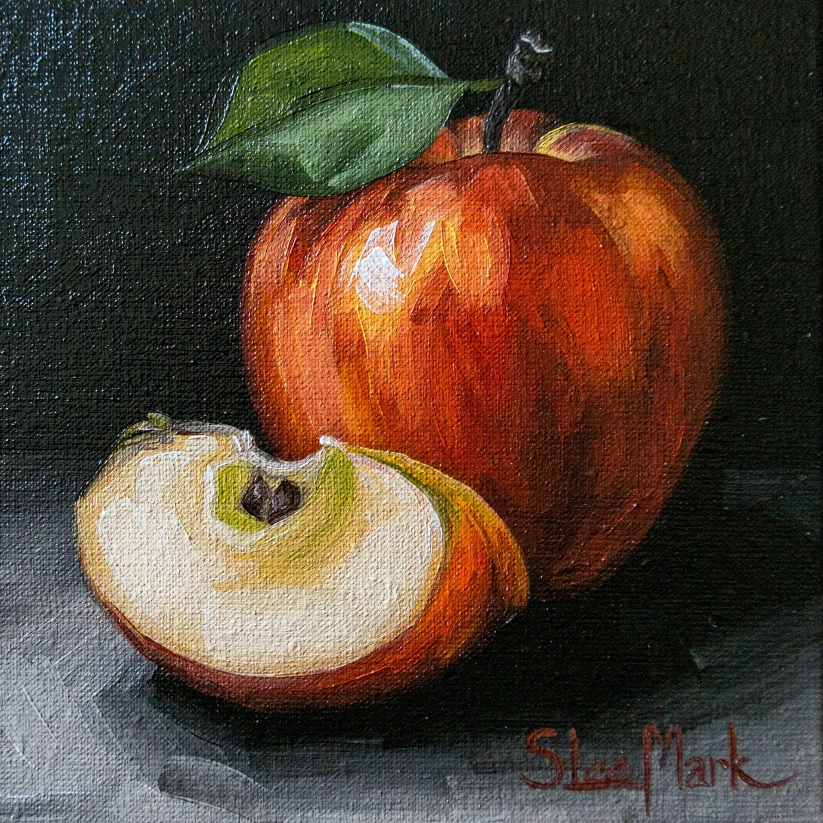 Apple with slice 6