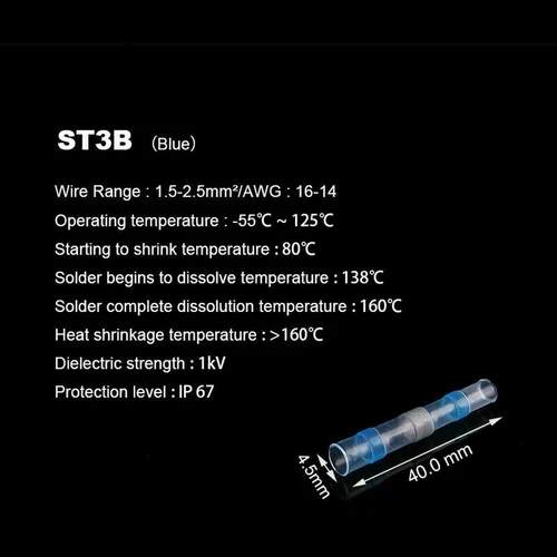 100-1000 x Lötverbinder Schrumpfverbinder Sortiment Stoßverbinder Kabelverbinder - Bild 13 von 19
