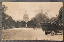 1906 - Washington DC, Pennsylvania Ave, Capitol Postcard - Real Photo RPPC