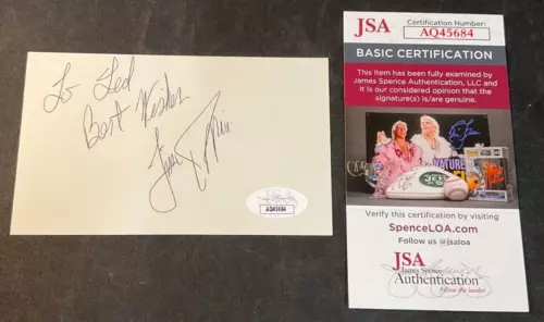 Jim Pappin Signed Index Card JSA CERTIFIED NHL Maple Leafs/Blackhawks (d.2022)!