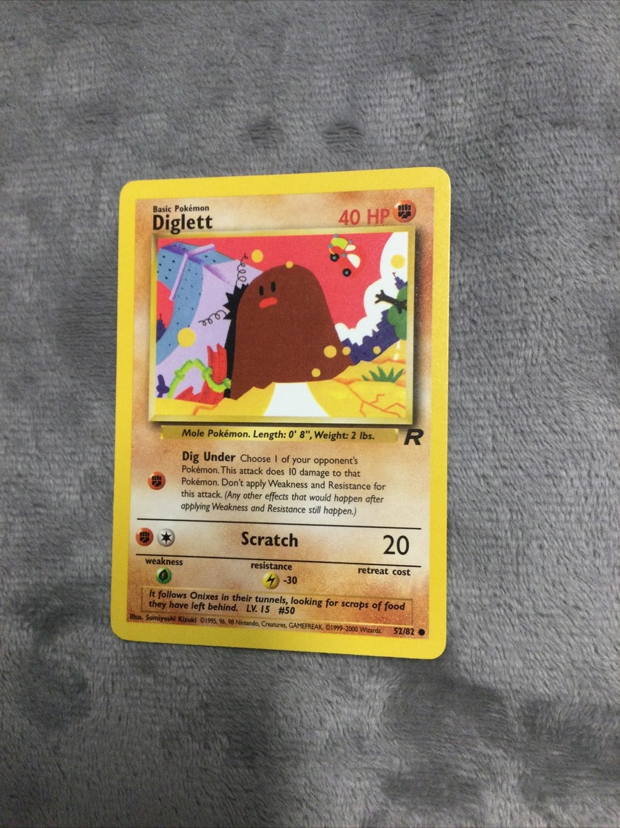 Pokemon card first edition Team Rocket - Diglett 52/82