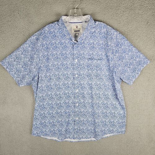 International Report Shirt Mens XXL Button up Geometric 4 Way Stretch Casual