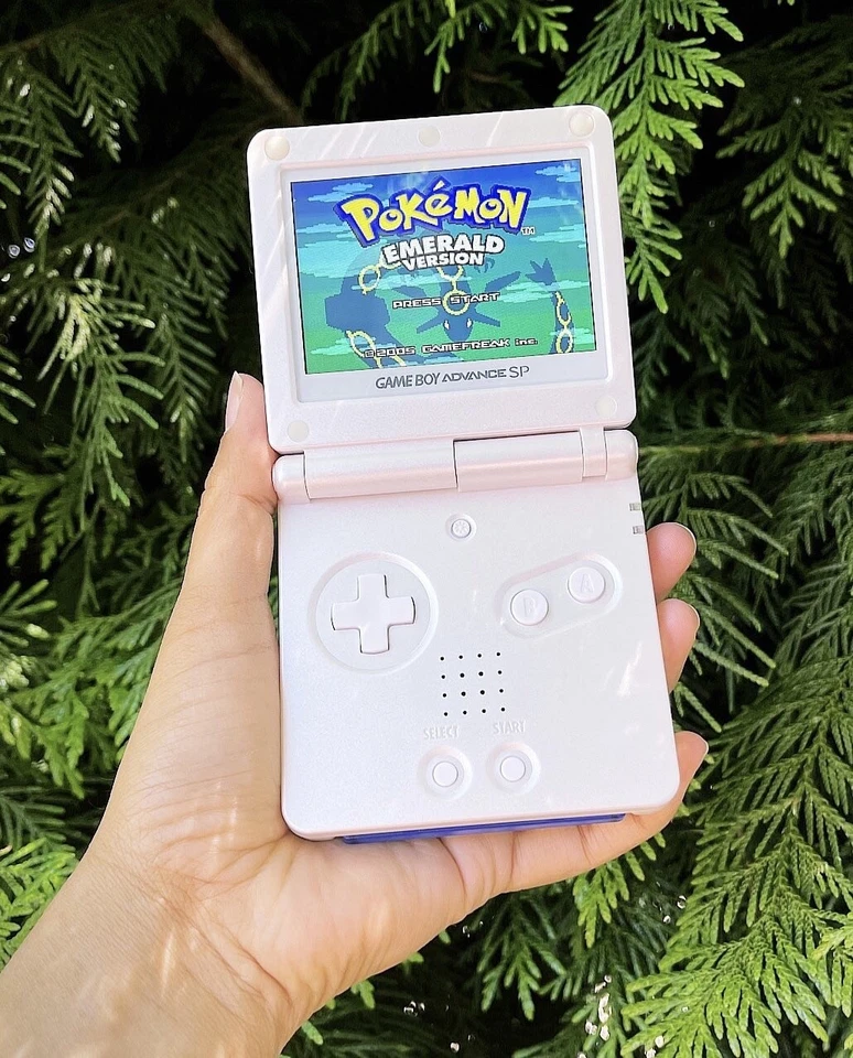 Sleek Solid White GBA SP Handheld: IPS V2 Backlit, USB-C Mod,10-Level Brightness - Image 2 of 4