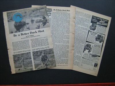 ''Be a Better Duck Shot'' vintage original twin-page special feature from 1953