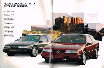 1991 Mercury COUGAR Brochure / Catalog: XR-7, LS, XR7 | eBay