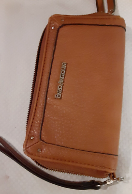 Enzo Angiolini Small Wristlet Style Wallet Purse Brown Faux