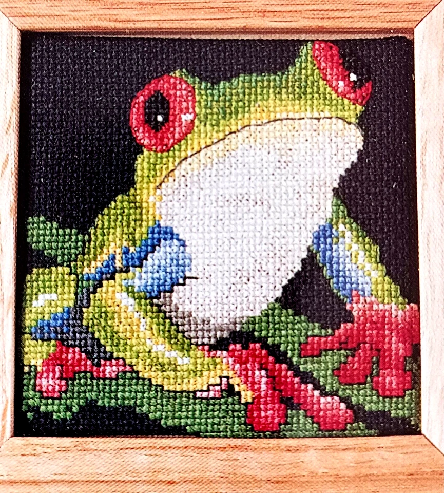 Cross Stitch Pattern WORLDWIDE WONDERS 11 Zebra Bird Frog Tiger 4 Designs Wild - Image 3 of 4