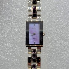 Armitron Now Women Watch 15mm Purple MOP Dial Rhinestone Band, Runs