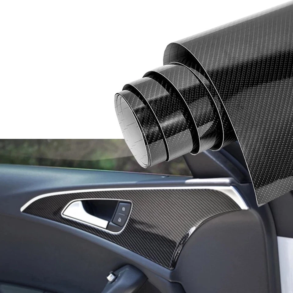 5D Waterproof Carbon Fiber Vinyl Car Wrap Sheet Roll Film Sticker Decal Paper S - Imagem 3 de 4
