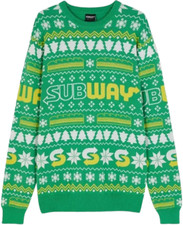 maglione natalizio unisex Subway Sandwich Christmas Jumper 210879843 tg. S NUOVO