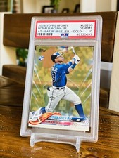 2018 Ronald Acuna Jr RC Gold US250 PSA 10 Topps Update Rookie 40/40 CLUB 🔥🔥