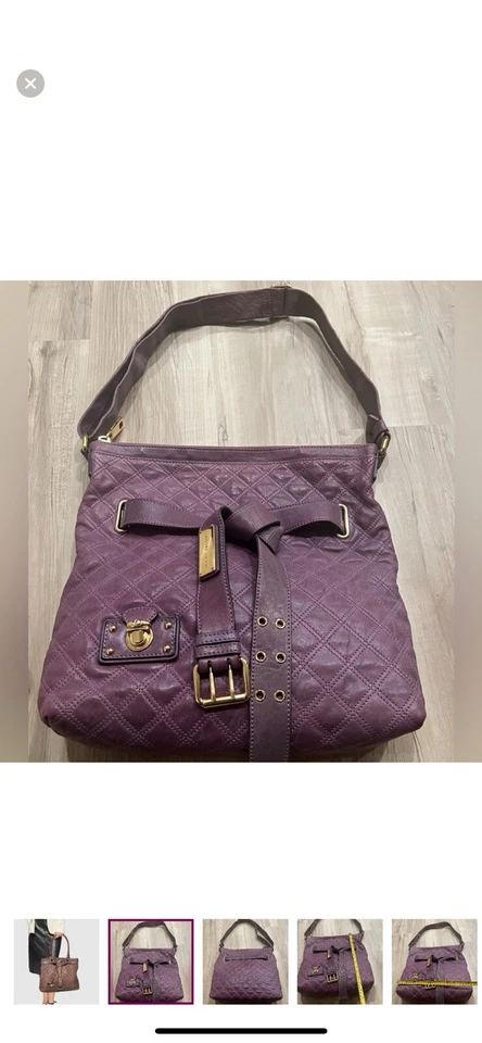 Bolso de Mano Marc Jacobs Acolchado Cuero Casey Cinturón Púrpura Foto 2 de 4