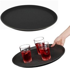 [2, 4 o 6Pz] Vassoi Antiscivolo Rotondi Gommati ed Infrangibili, Diametro 35,5cm