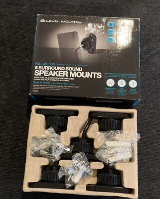 Level Mount by Elexa Surround Sound Full Motion Speaker Mounts-Box of 5