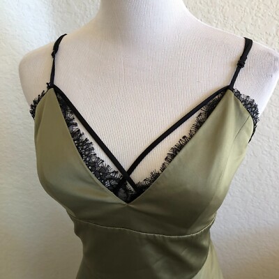 slim fit dress slacks Bebe Satin Cowl Neck Wrap Dress Forest Green main image 0