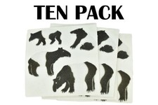 Tapir Malayan, Soft Fuzzy Stickers set of 10 Stickers, Kids Gift, Sticky Patches