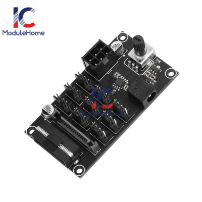 Computer Chassis PWM Violent Fan Speed Controller 9-Channel Fan Hub Controller.
