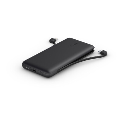 Belkin BOOST CHARGE Powerbank 10.000 mAh 18W mit Kabeln schwarz LED-Anzeige NEU