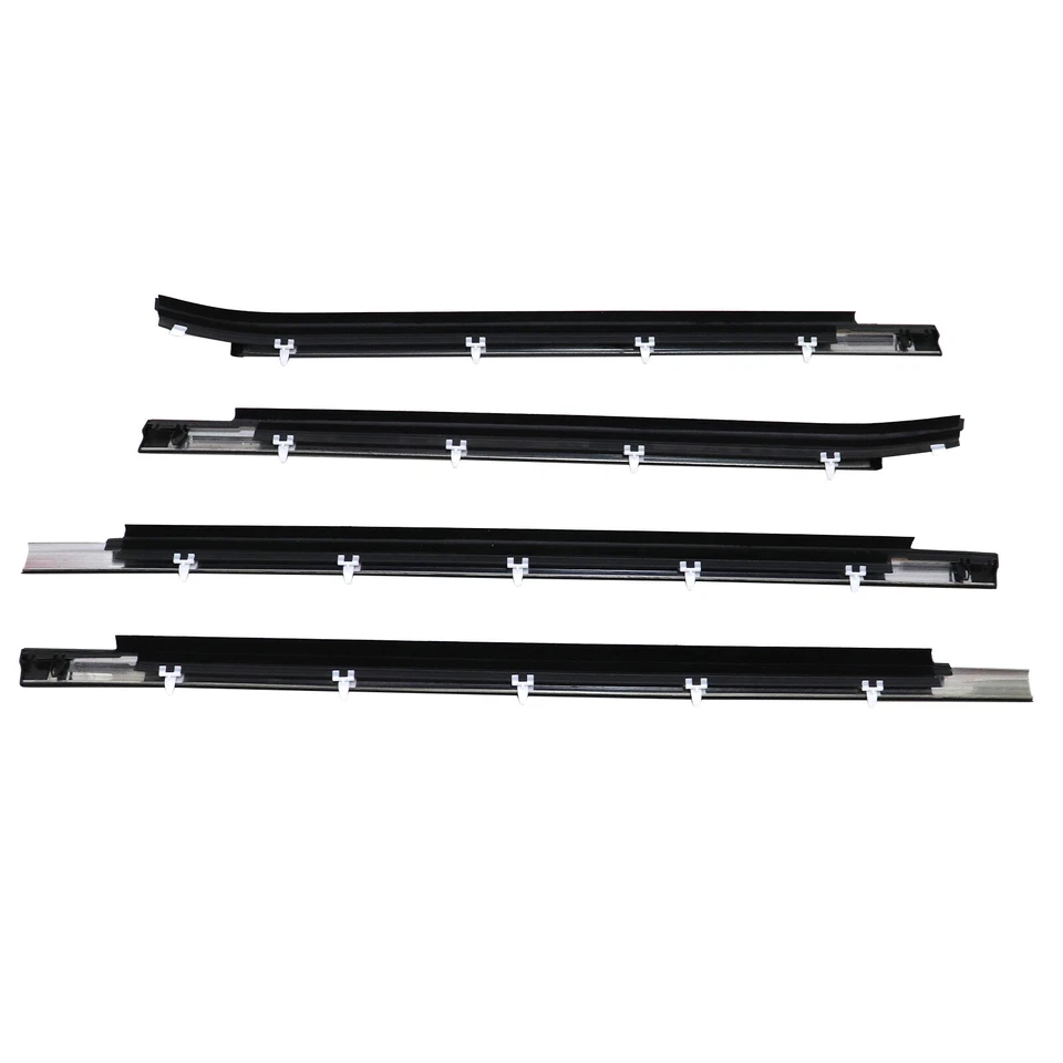 4Pcs For 2000-2006 Toyota Tundra Double Cab Weatherstrip Outer Lower Window - Image 2 of 4
