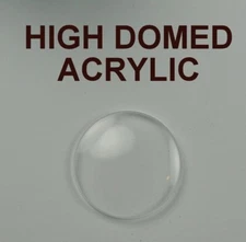 1x Watch crystal acrylic HIGH DOMED AVERAGE SIZES wristwatch glass 23mm - 27.6mm