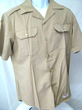 Vintage Military US Army Original Vietnam khaki utility uniform shirt S-M