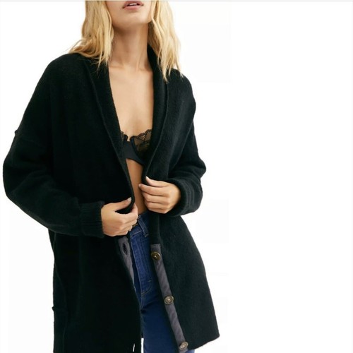 Free People Eucalyptus Cardigan Black 