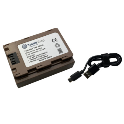 Kamera-Akku 2600mAh mit Typ-C Anschluss für Sony Ilme FX3 FX30, Ilce 9, 7 III