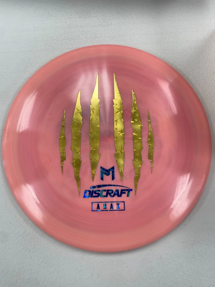 Discraft Paul McBeth's 6x Claw Anax Distance Driver Pink with Gold Star Foil - Image 2 of 3
