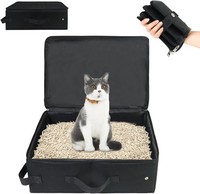 Reise Katzenklo Portable Mit Deckel Katzentoilette Faltbar FüR Klein Kitten,