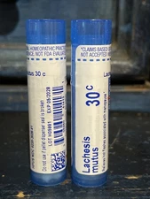 Boiron Lachesis Mutus 30 C, 80 Pellets Set Of 2 Relieves Hot Flashes Menopause