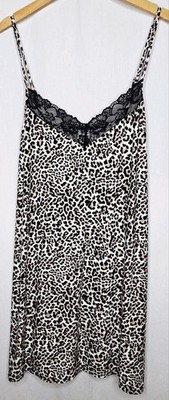 NWT Joyspun Womens Knit Chemise Animal Leopard Print Cheetah 3X (22W-24W)