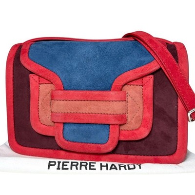 Pierre Hardy Alpha Suede Leather 2Way Shoulder Bag Blue Authentic Women's Bag