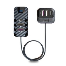 .Car USB Phone Charge Device 66W+15W Quick Charge With 6 Charge Ports