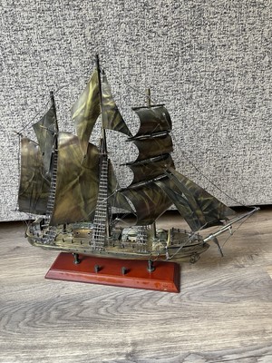Vintage Segelschiff Modell aus Metall