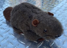 Dakin Pillow Pets Beaver Stuffed Animal 1976 Dark Brown 10"