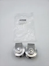 2PCS V Type Pulley Roller 304 Stainless Steel Pulley Block Duplex Bearing Sup...